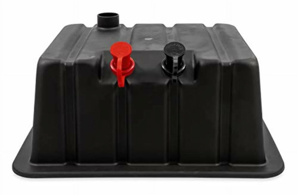 Camco Vented Camper/ Double Side-by-Side Battery Box | Stores (2) Group 24 Batteries | Compatible with 3/8-Inch Ring Terminals on Battery Cables (55370)