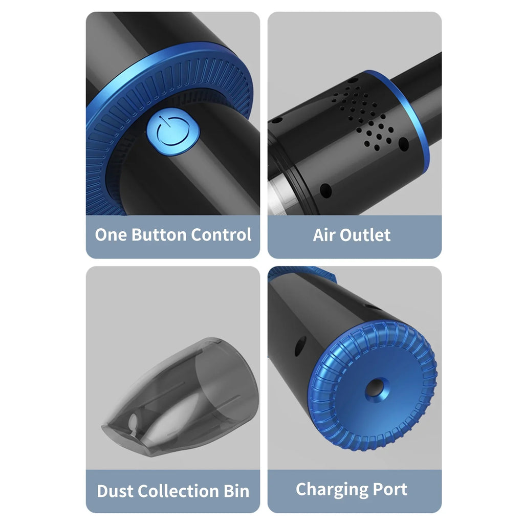 Anself 10000Pa Car Cleaner Portable  Handheld  Cleaner 120W Strong Suction Cleaner for Pet Hair Dust Gravel Cleaning Home Office