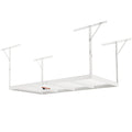 Overhead Adjustable Garage Storage Rack 48x96" Ceiling Rack 600 lbs White