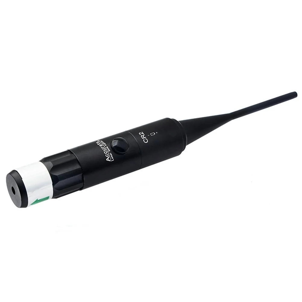 Bore Sight Kit with Big Button Switch for 0.177 to 0.50 Caliber with 9 Plastic Hard Joint Adapters # Green Sight