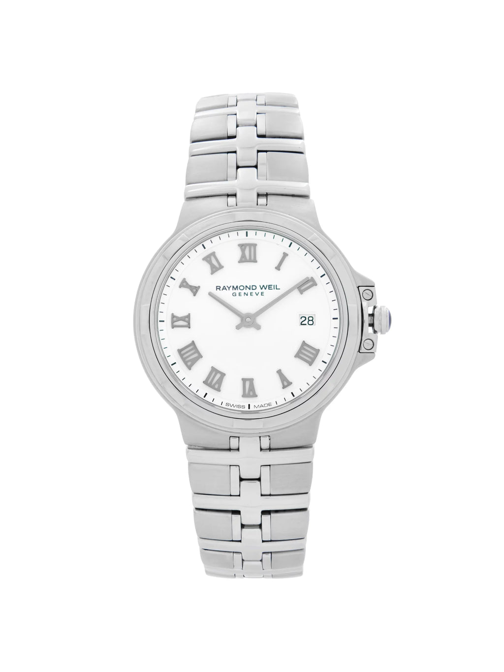 Raymond Weil Parsifal Steel White Roman Dial Quartz Ladies Watch 5180--00300