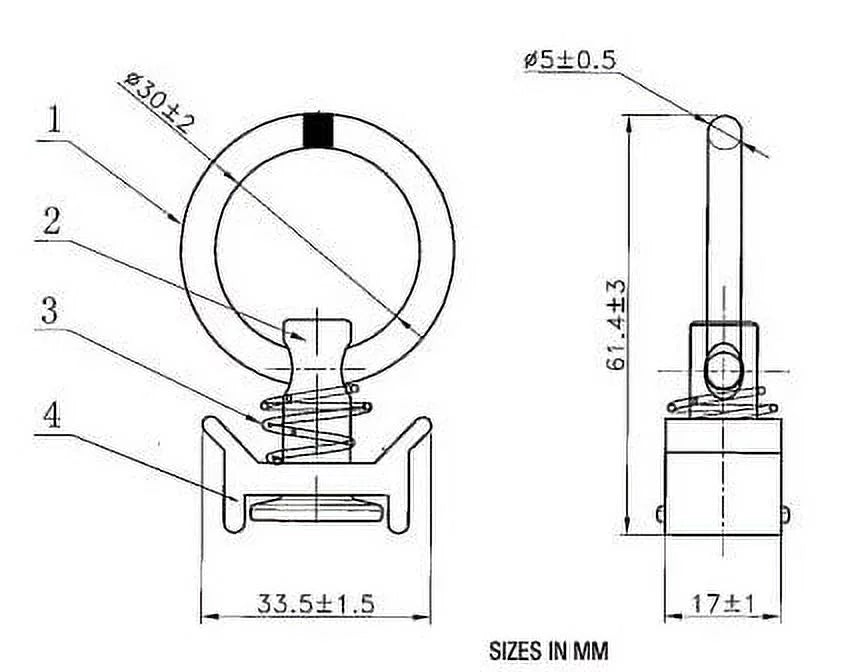 Heavy Duty Aluminum 4ft -Track (8 Pcs) w/ -Track Stud Stainless Steel Ring (32 Pcs) Tie Down System for Enclosed Trailers and Cargo Vans