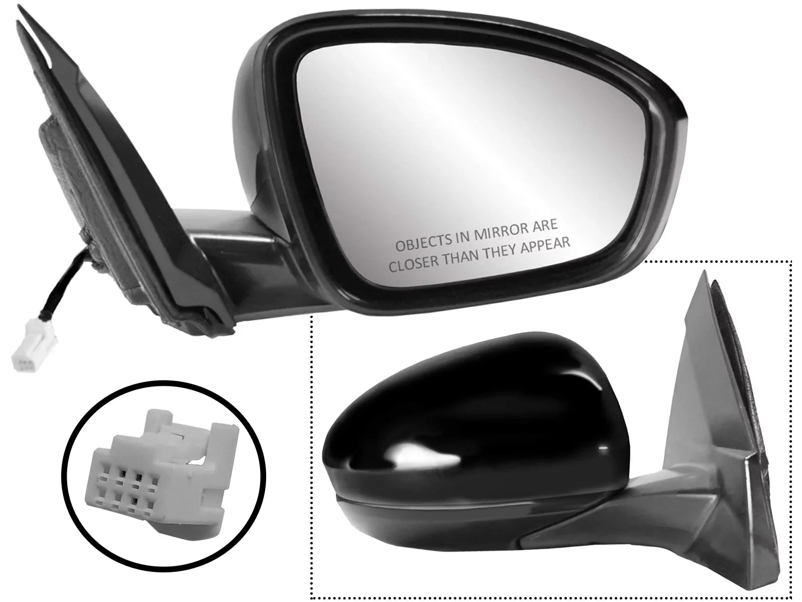 Replacement Rear View Mirror for 2019 2020 2021 2022  Power Non-Heated No Signal No Camera Passenger Right Side  963016CA0A