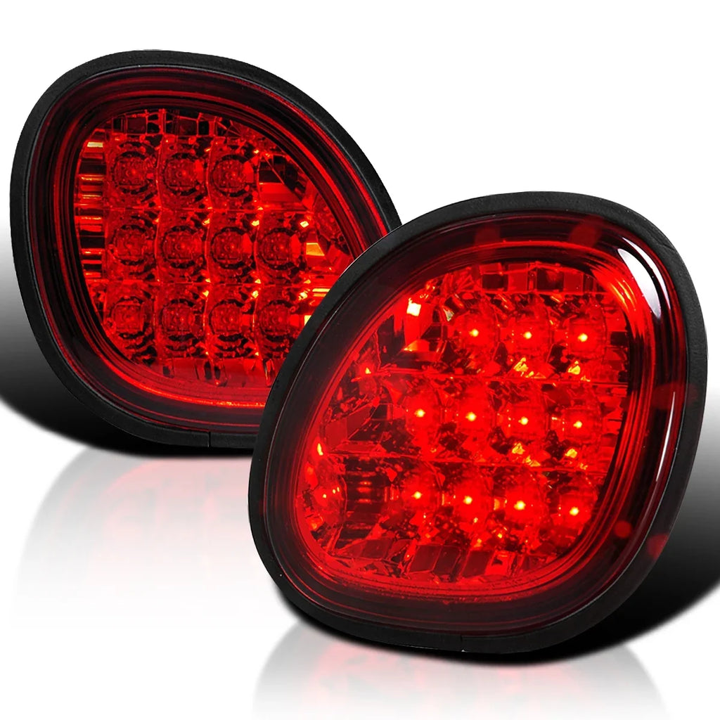 Spec- Tuning Red Clear Lens  Tail Lights Compatible with 1998-2005 Lexus // Left + Right Pair Assembly