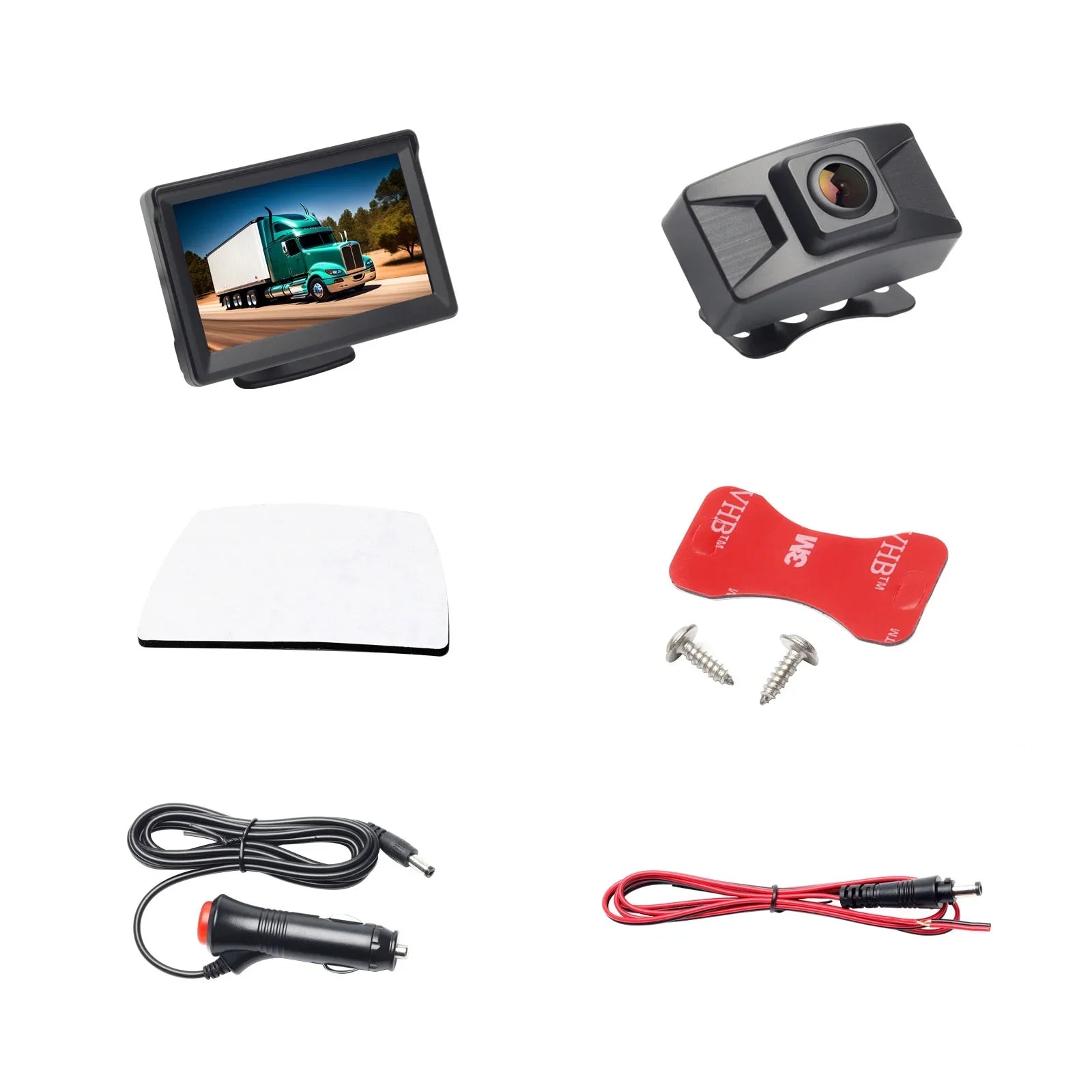 Wireless Backup Camera Kit 5 Inch  Monitor  Video Recorder with  Menu Rear View Camera 720P  Reverse Camera for Car Van Truck Camper Trailer