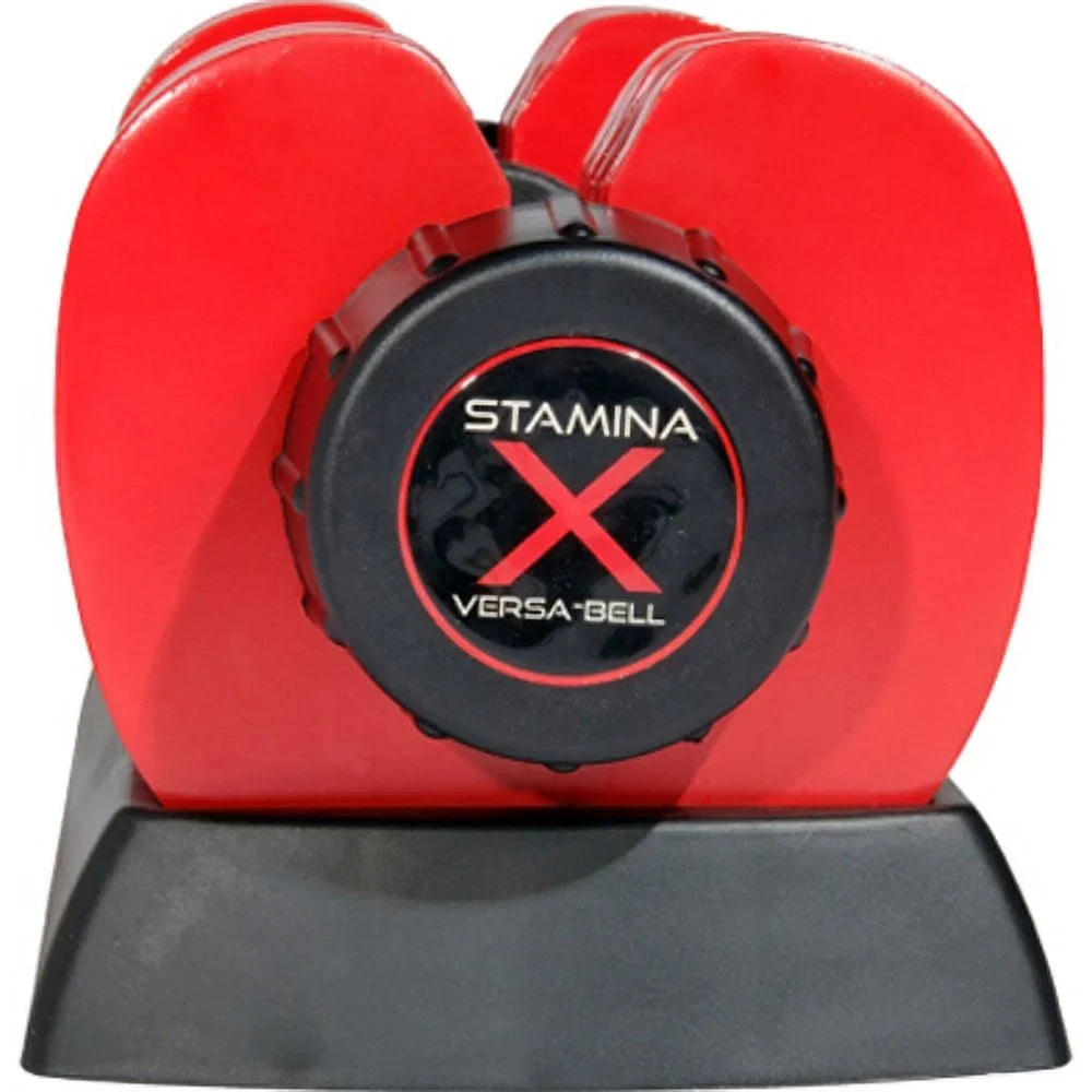 Open Box Stamina  Versa-Bell Adjustable Dumbbell 10-50 lbs with Smart Workout App - 9 in 1 Adjustable Weight Set - Strength Training Equipment for Home Gym Weightlifting