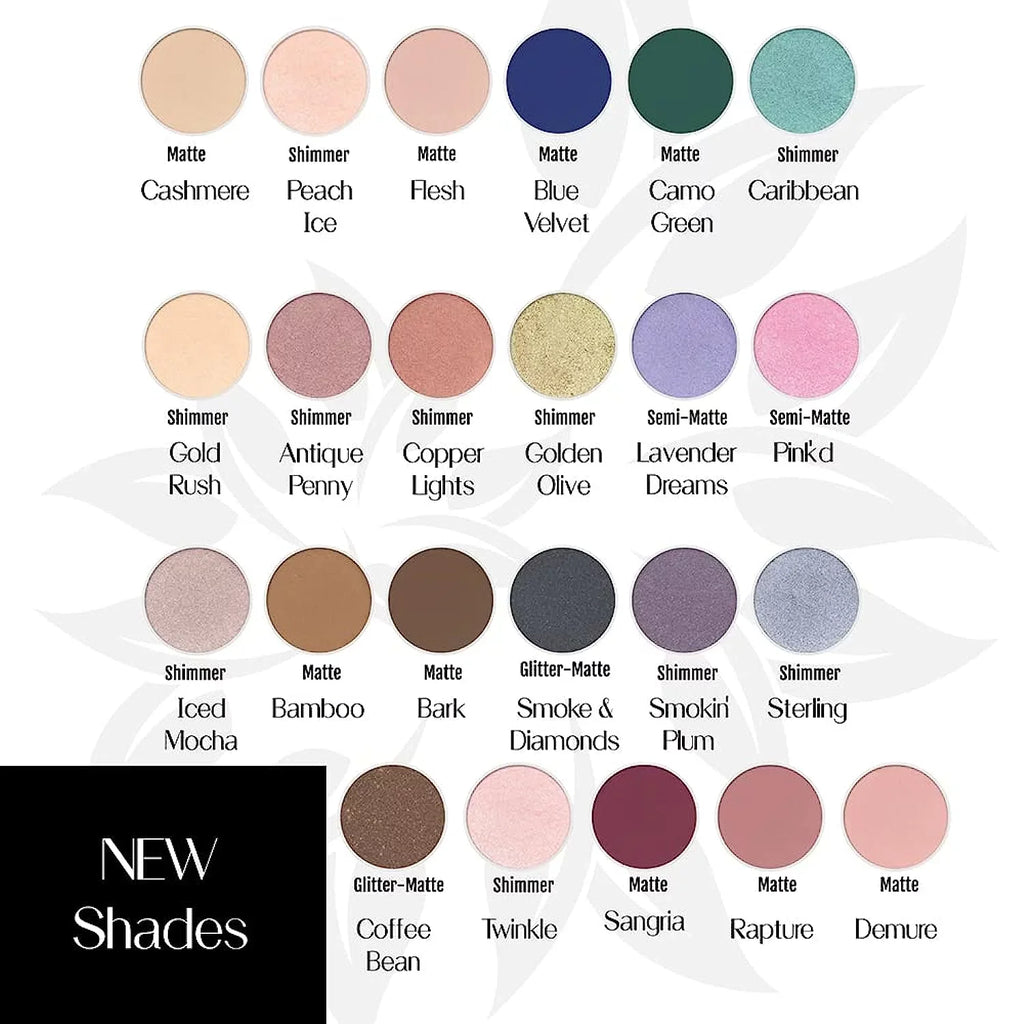 BaeBlu Hypoallergenic Eyeshadow Organic 100% Natural Finely Pressed Velvety Smooth Powder, Made in , Sterling