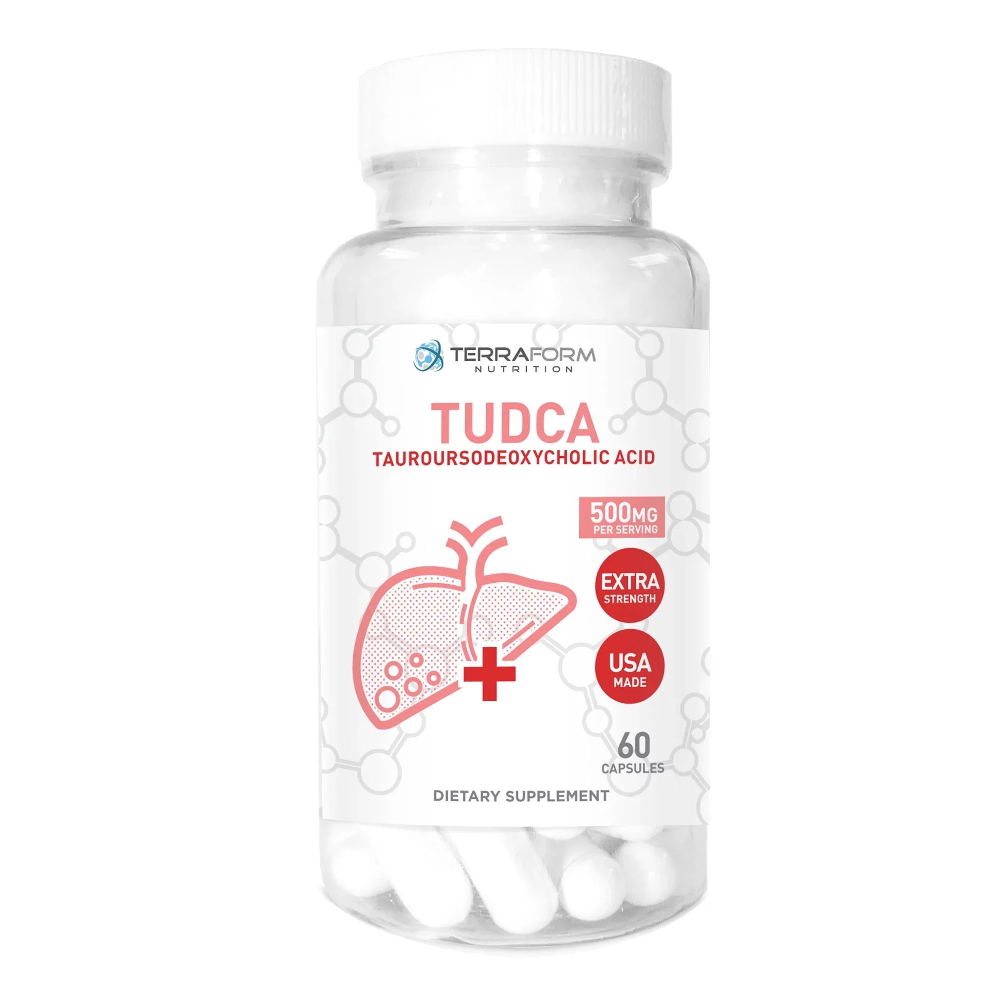 (2 Pack)  (Tauroursodeoxycholic Acid) - 500mg - 120 Capsules - Help Supports Liver Health