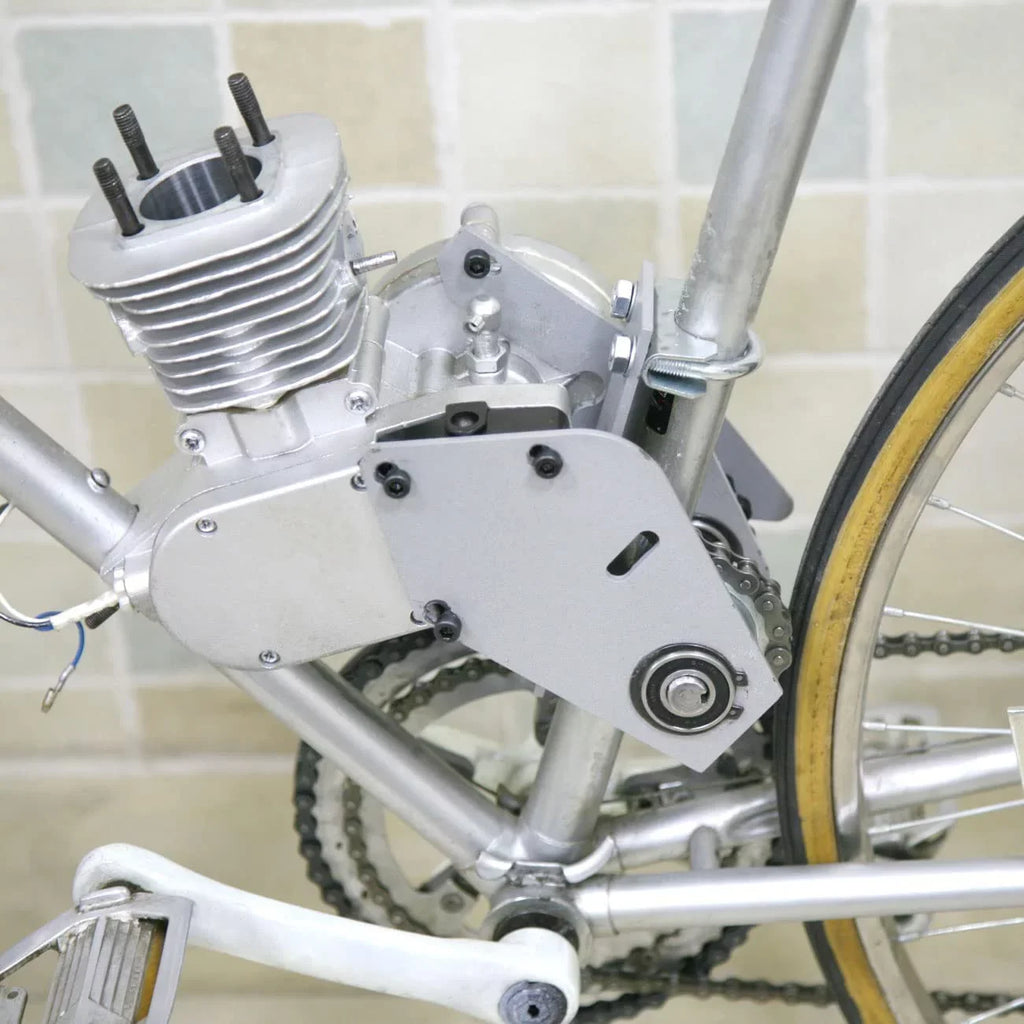 Bike Shifter Jackshaft Conversion Kit Set 415 Chain Silver for 2-Stroke Gas Motorcycles
