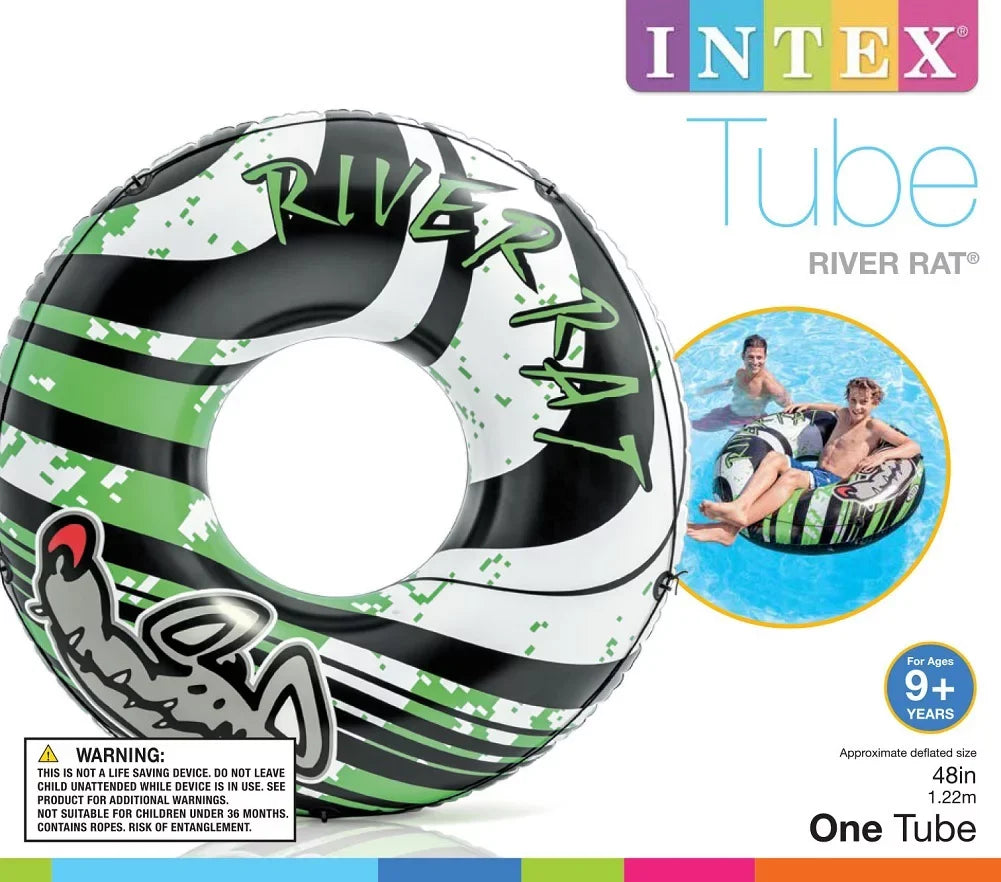 River Rat Inflatable Floating Tube Raft 68209E 2-Pack