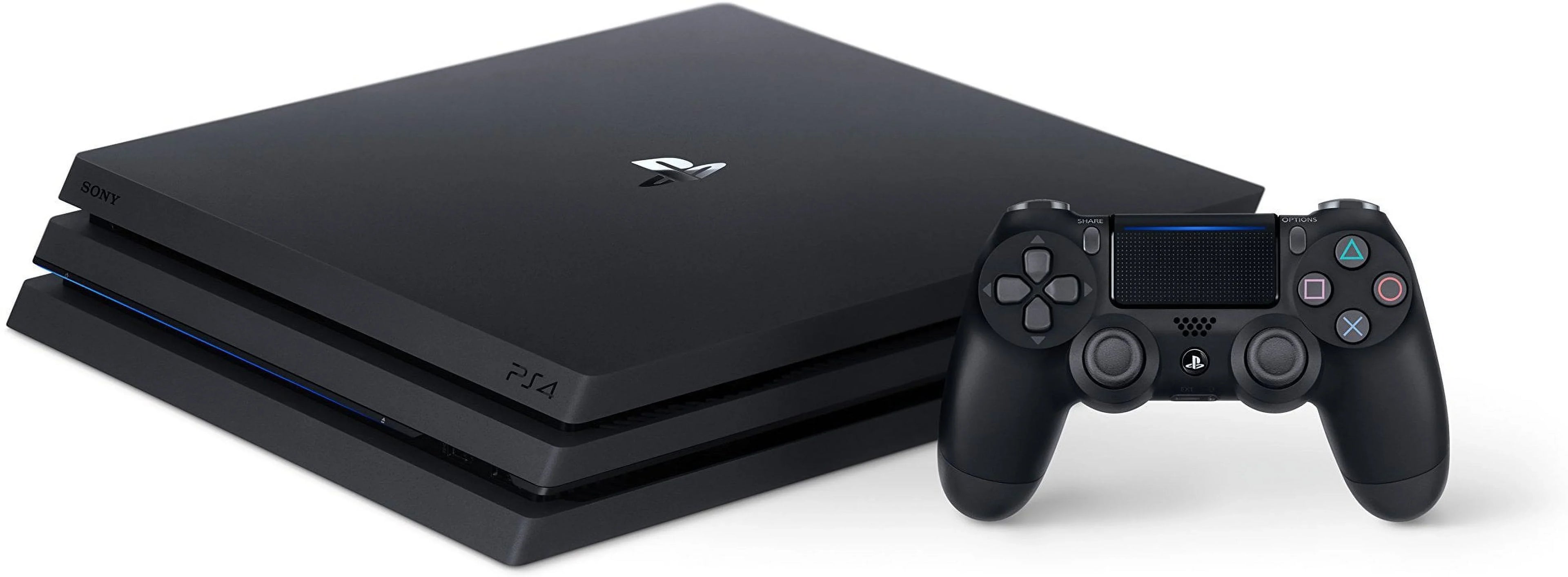 Pre-Owned Sony PlayStation 4 Pro 1TB Gaming Console Black with 2 Controller Included   Bundle (Refurbished: Like New)