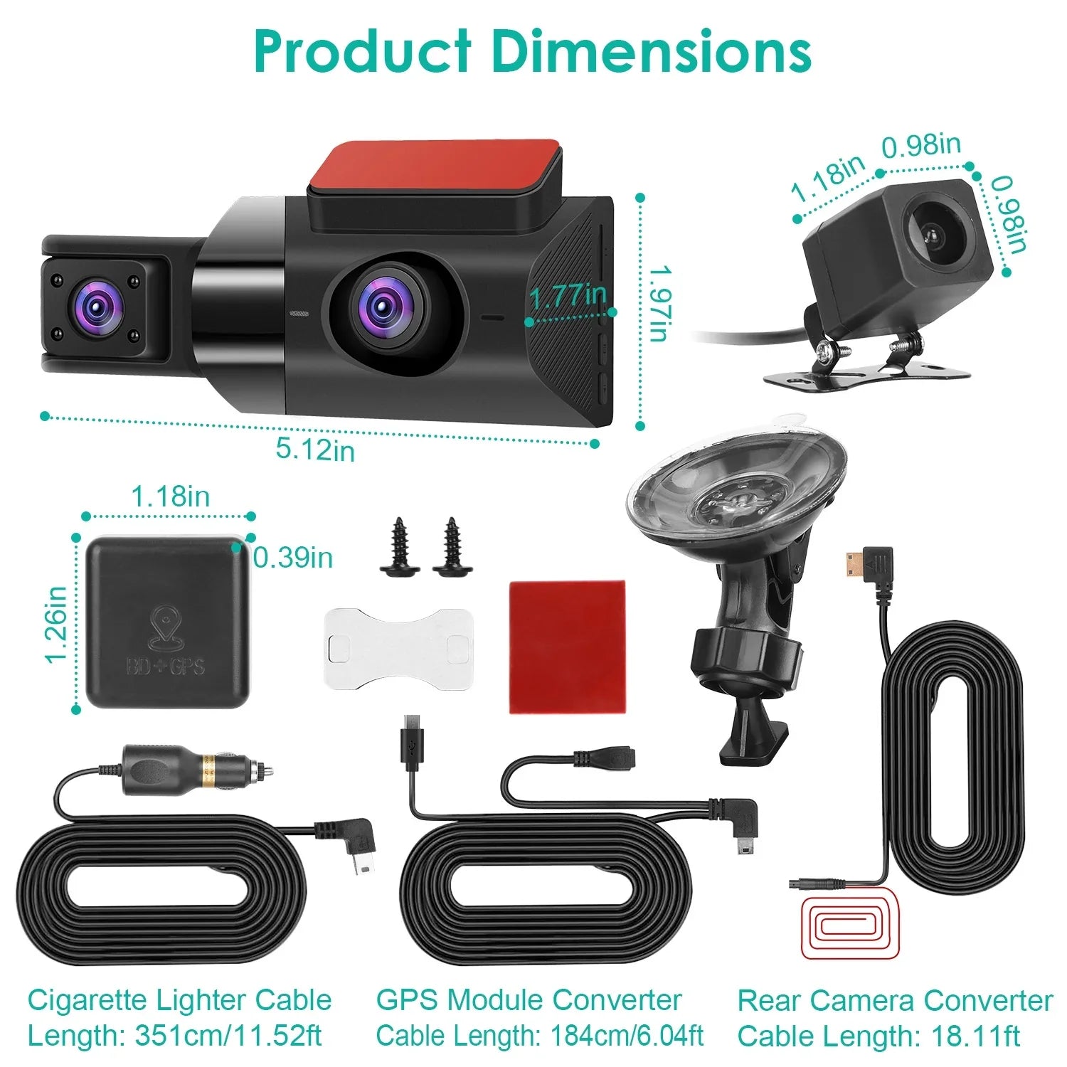 iMounTEK Car Dash Cam Camcorder, 2K Camera Recorder with 140° Angle  WiFi Night Vision -sensor Loop Recording Parking Monitor