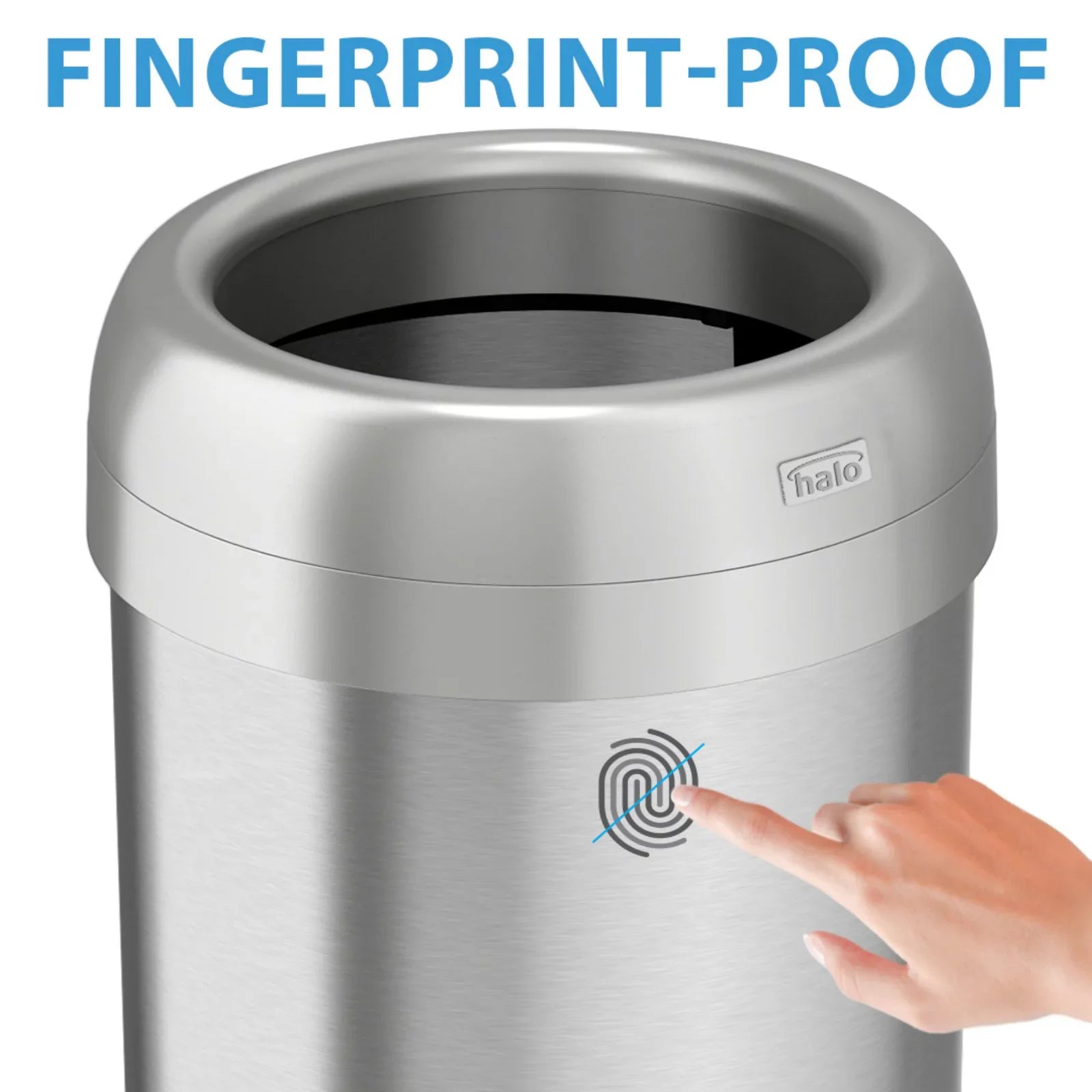 halo Dual Deodorizer Stainless Steel 16 Gallon Trash Can