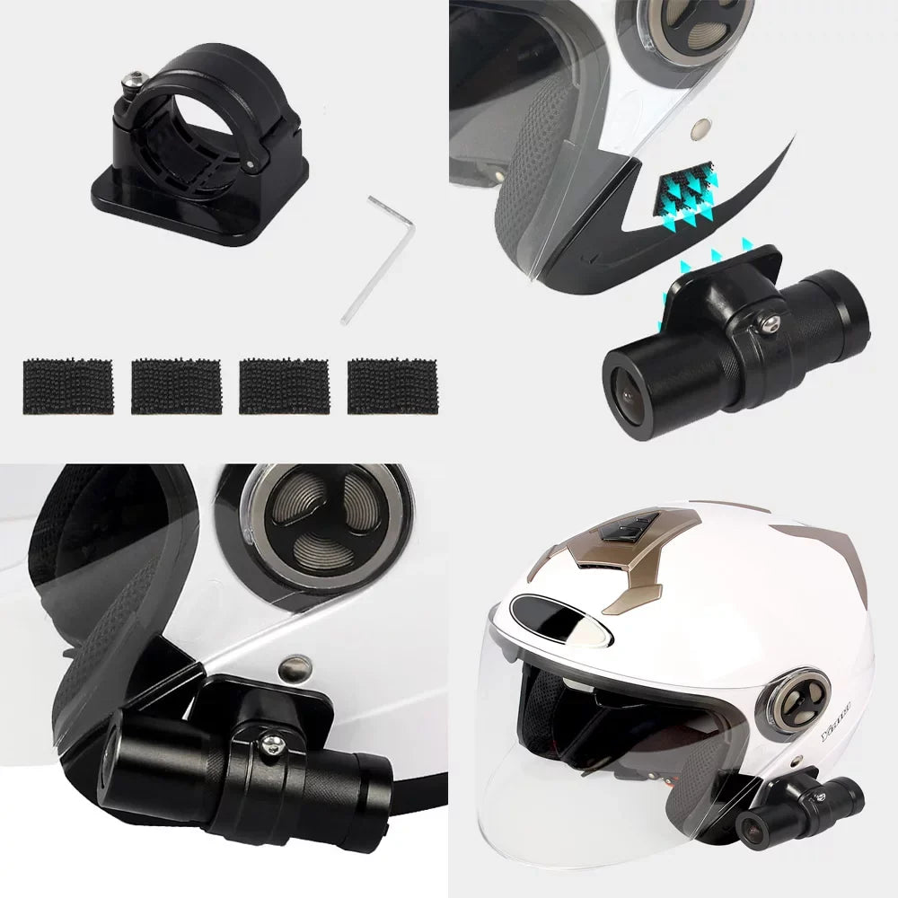 WiFi Helmet Camera with Remote Control,  1080P Bicycle Camera Waterproof Portable 150° Wide Angle Night Vision Lens Action Camera , Loop Recording, -Sensor