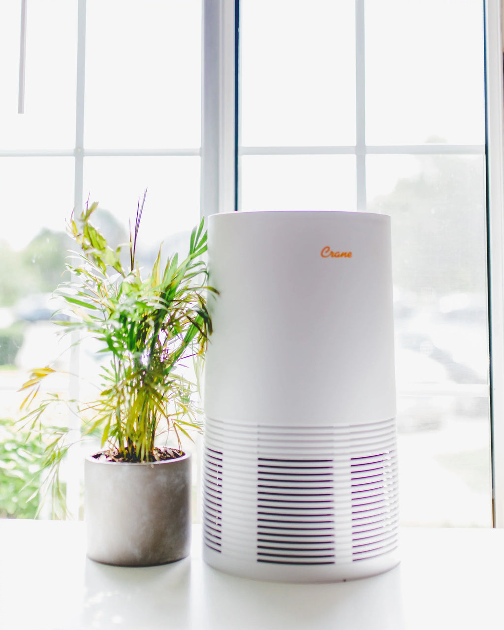 Crane -  True  Tower Air Purifier with  Light, 300 Sq feet Coverage, White