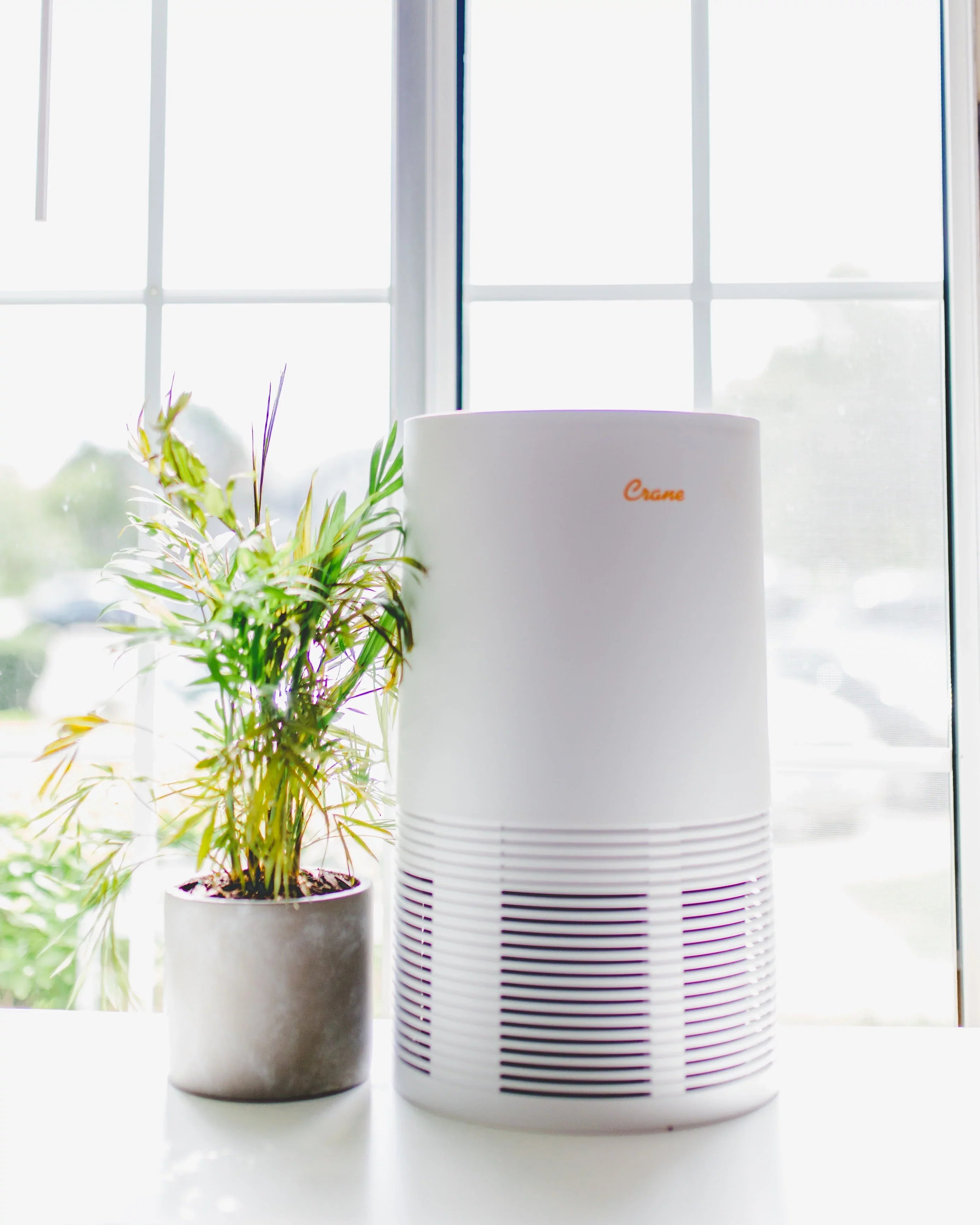 Crane -  True  Tower Air Purifier with  Light, 300 Sq feet Coverage, White