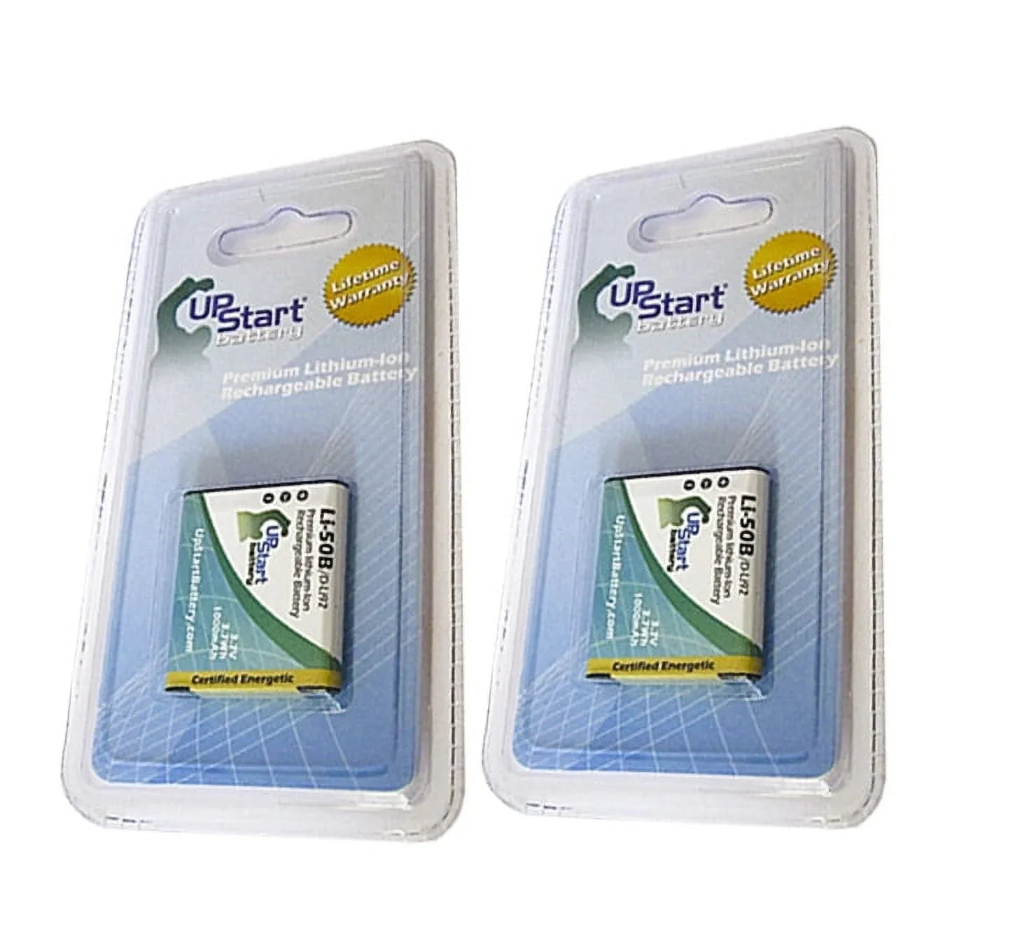 2x Pack - UpStart Battery Olympus -620 Battery - Replacement for Olympus -50B Digital Camera Battery (1000mAh, 3.7V, Lithium-Ion)