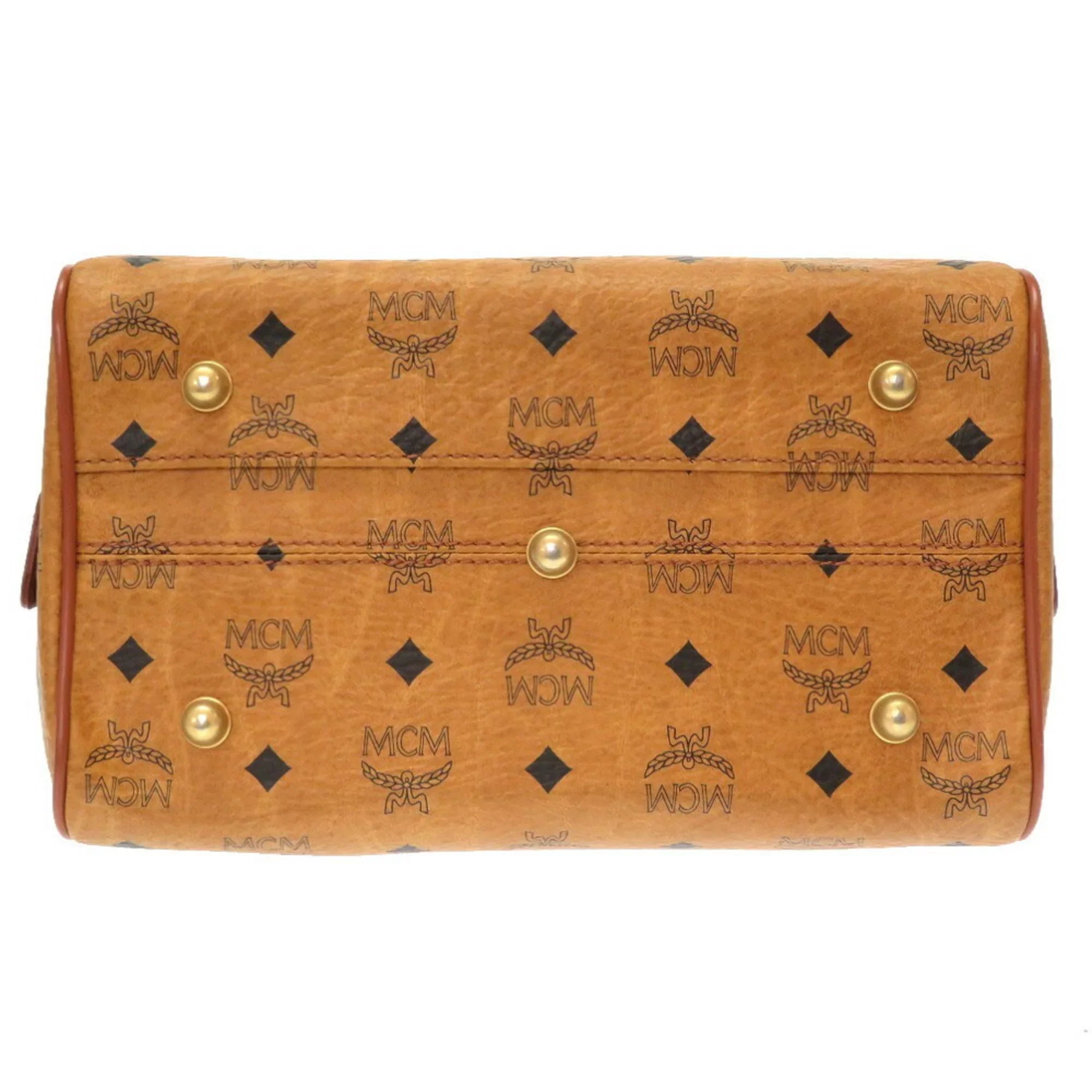 Visetos Brown Canvas Handbag (Pre-Owned)