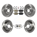 Transit Auto - Front Semi-Metallic Rear Ceramic Pads And Disc Brake Rotors Kit For 2015 Mini Cooper 2.0L 1.5L With 294mm Diameter Rotor -106213