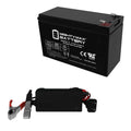 12V 7.2AH Battery for Marcum Showdown Troller 2.0 + 12V 1Amp Charger
