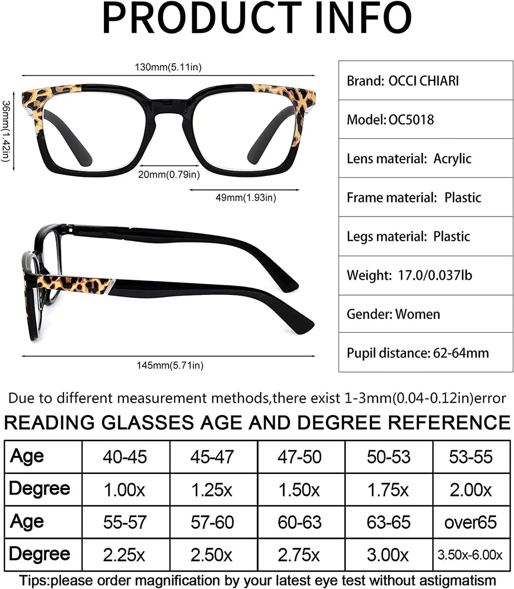 Stylish Reading Glasses for Women Designer Readers Clear Lens