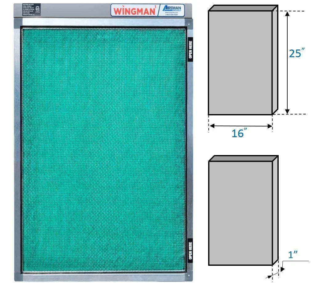 16x25x1 Electronic Air Filter Including Year Supply of Replacement Pads - Homeowner Installed- Simply Replace Your Current  Furnace Air Filter and   !