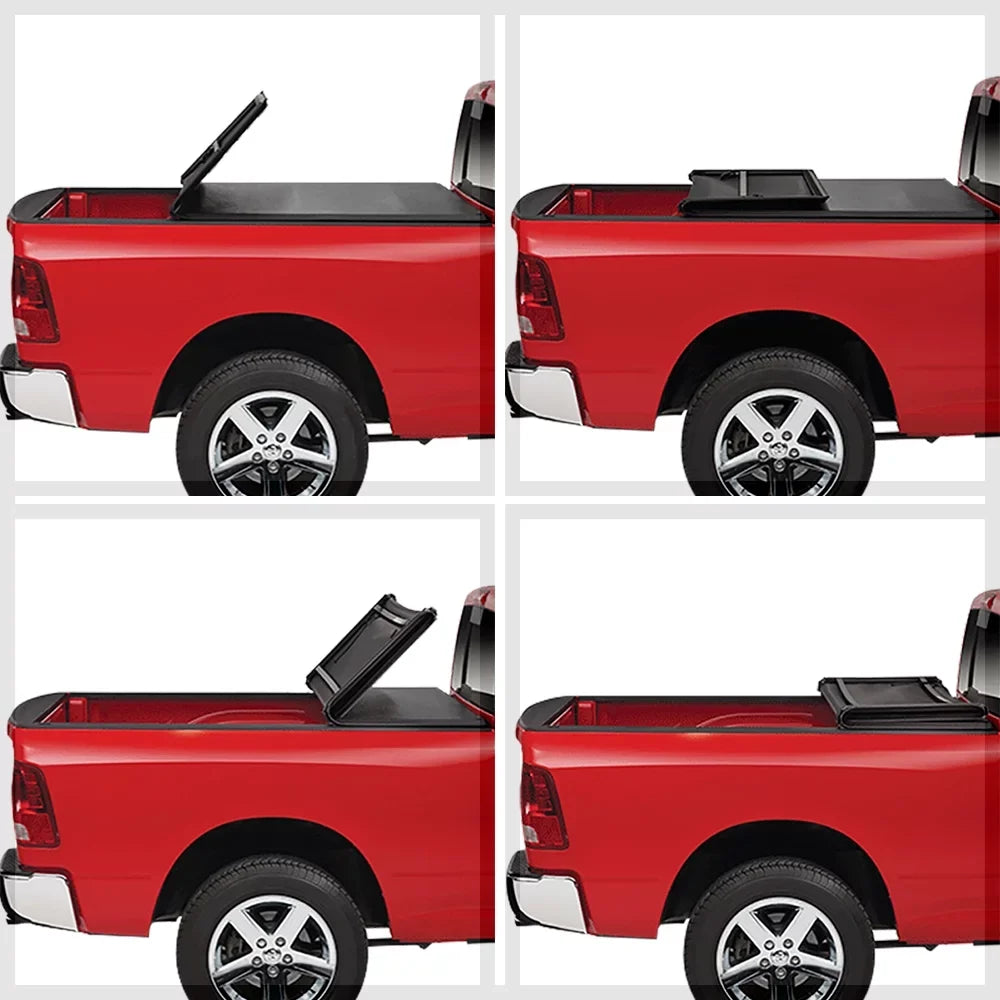 Short Bed Truck Tonneau Cover 5Ft Soft Top Tri-Fold Fleetside for 05-21 Frontier Fits select: 2005-2019