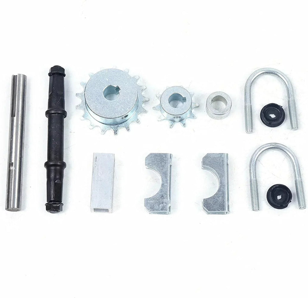 Bike Shifter Jackshaft Conversion Kit Set 415 Chain Silver for 2-Stroke Gas Motorcycles