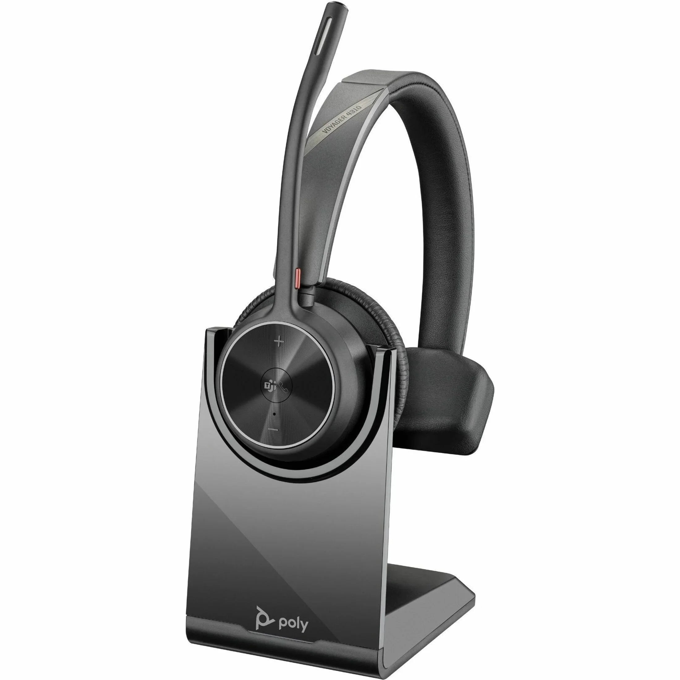 Poly Voyager 4310 Microsoft Teams Certified - Headset with Charge Stand - Microsoft Teams Certification - Siri, Google Assistant - Mono - Wireless - Bluetooth - 298.6 ft - 20 Hz - 20 kHz - Over...