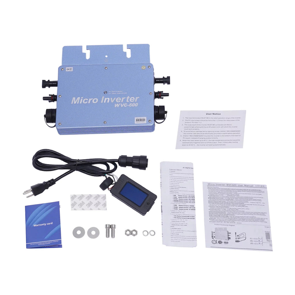600W 110V Solar Micro Inverter Grid Tie  Pure Sine Wave  to  Waterproof