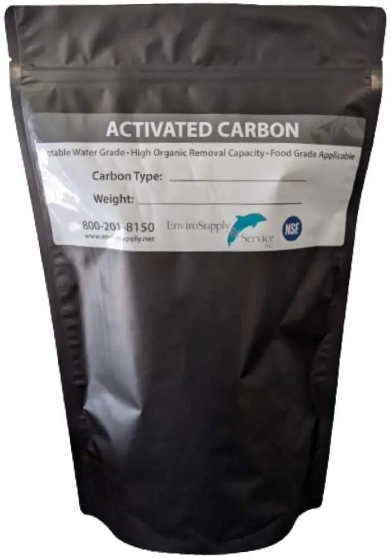 EnviroSupply 12x40 Ultra Pure Prewashed Virgin Coconut Shell Activated Carbon (Water Filtration, Aquarium Cleaning Charcoal) - Resealable 27.5 Pound Bag