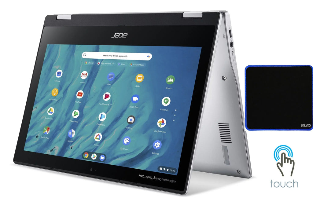 2023 Acer 11.6" Lightweight  Touch-Screen Chromebook MediaTek  8-Core Processor, 4GB  , 32GB , WiFi, Chrome  with UltraTech Mouse Pad Bundled - Nextday Shipping Available.
