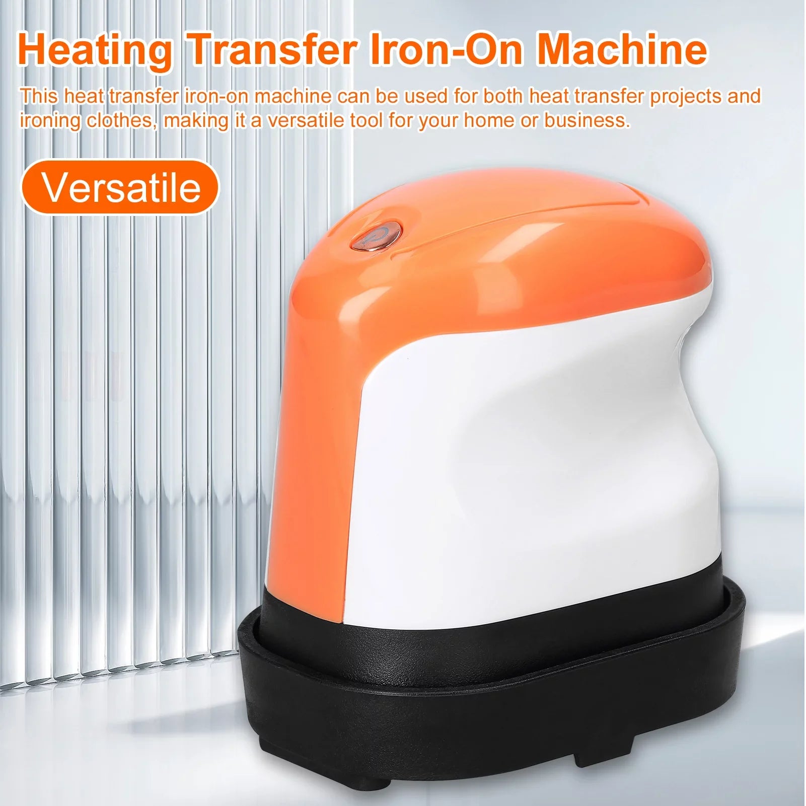 Carevas Portable Multi-modes Heat Press Machine Multifunctional  Auto Easy Heating Transfer Iron-On Machine for Clothes Bags Hat -shirts Compact Electric Iron