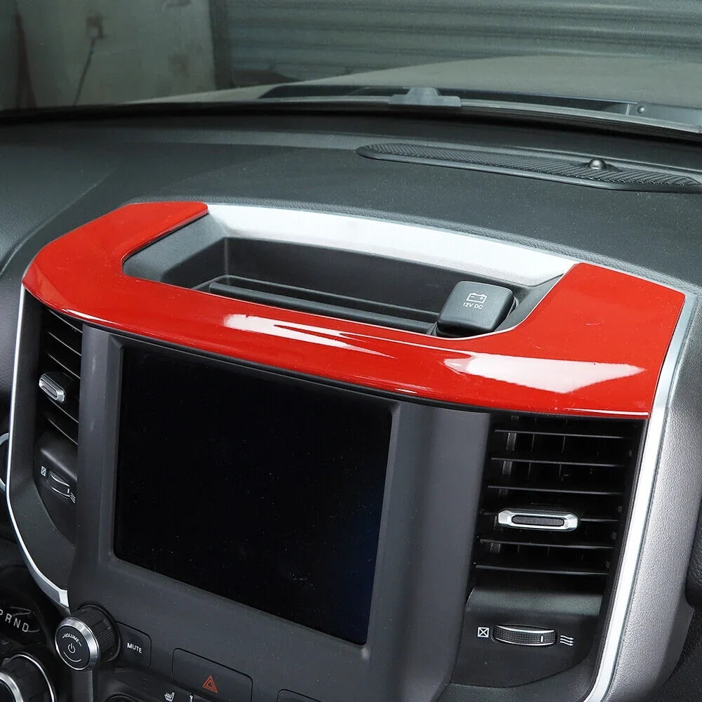 Teledu Red Center Console Storage Box Panel Trim Decor Frame