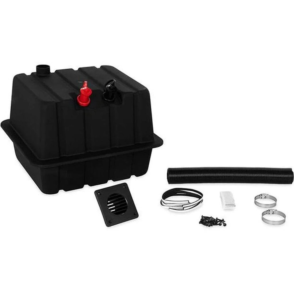 Camco Vented Camper/ Double Side-by-Side Battery Box | Stores (2) Group 24 Batteries | Compatible with 3/8-Inch Ring Terminals on Battery Cables (55370)