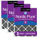 Nordic Pure 24x24x2 Furnace Air Filters  8 Pleated Plus Carbon 3 Pack