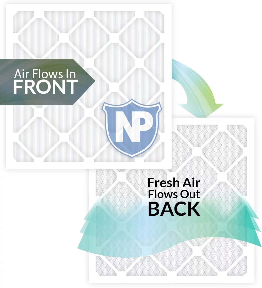 16x20x1 (15_1/2x19_1/2) Pleated  8 Air Filters 6 Pack