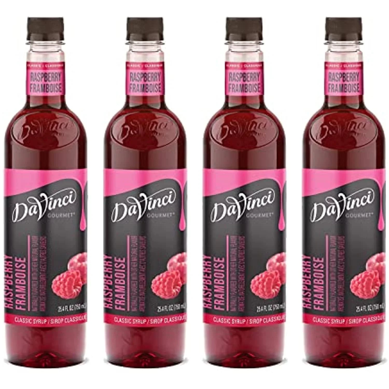 Davinci Gourmet Classic Raspberry Syrup, 25.4 Ounce (Pack Of 4)
