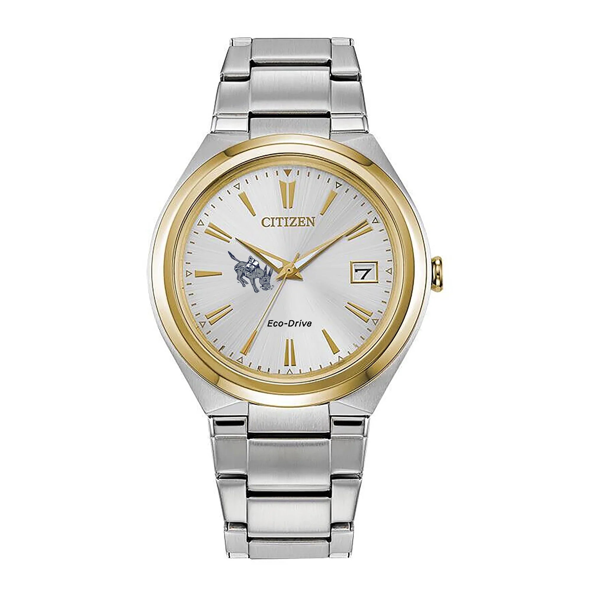 Women's  Silver/Gold Colorado School of Mines Orediggers Eco-Drive Two-Tone Watch