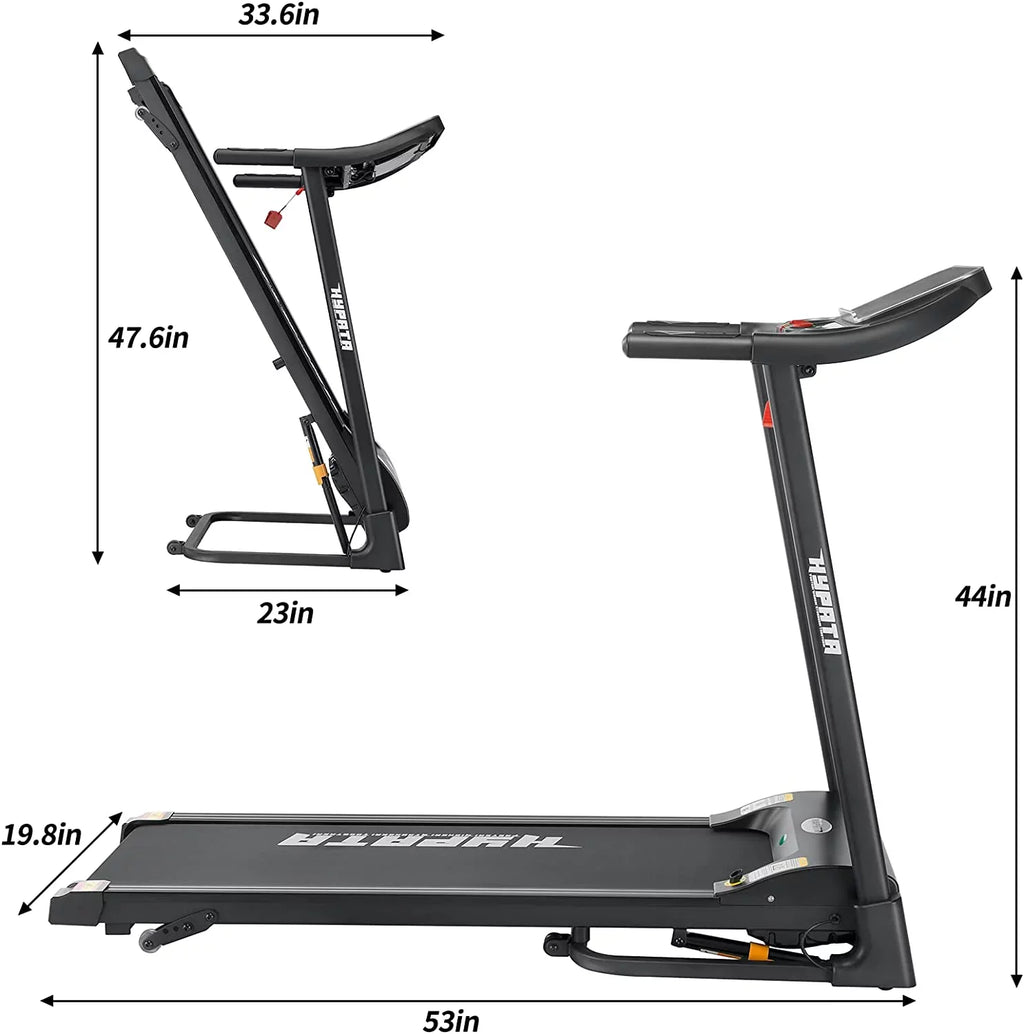 Treadmill 300  Capacity with Incline, Folding Treadmill for Home Max 2.5  Electric Treadmill for Running and Walking Jogging Exercise with  Display, 12 Preset Programs Running Machine