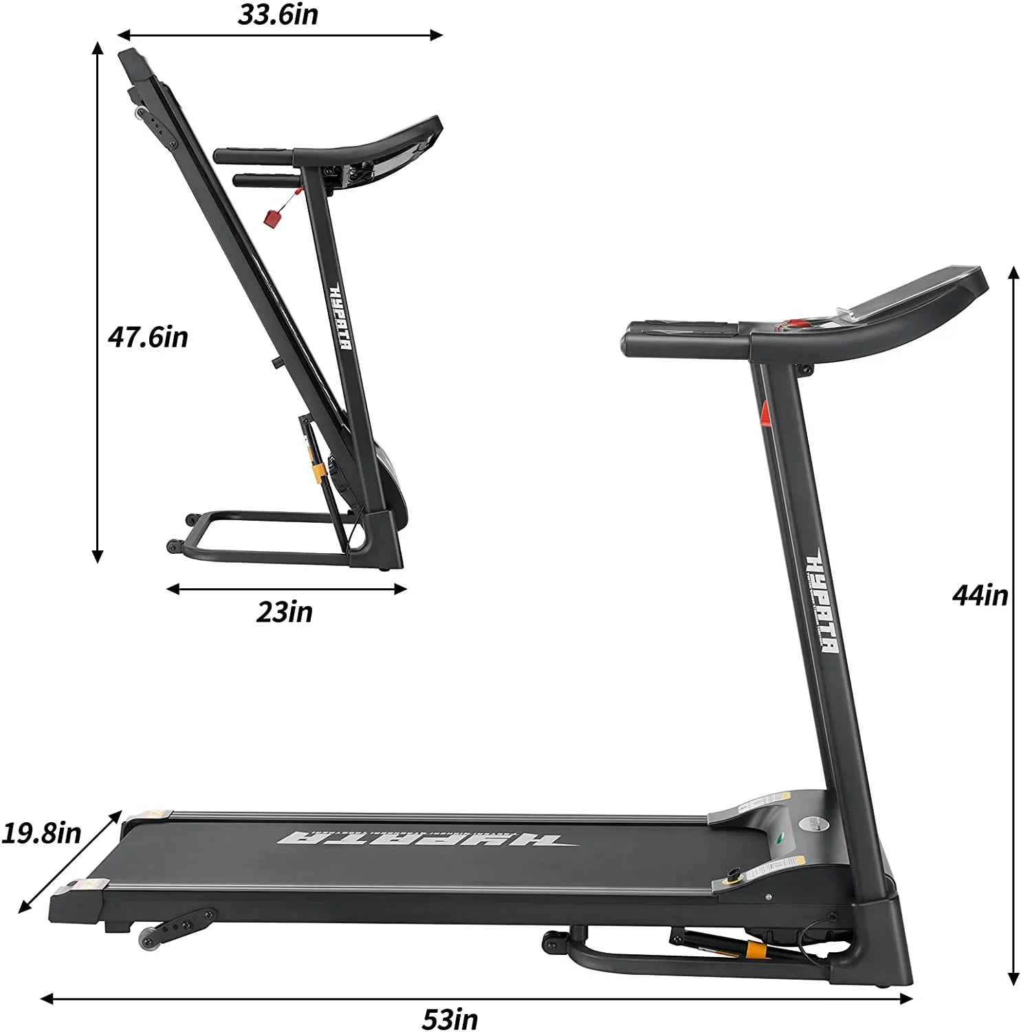 Treadmill 300  Capacity with Incline, Folding Treadmill for Home Max 2.5  Electric Treadmill for Running and Walking Jogging Exercise with  Display, 12 Preset Programs Running Machine