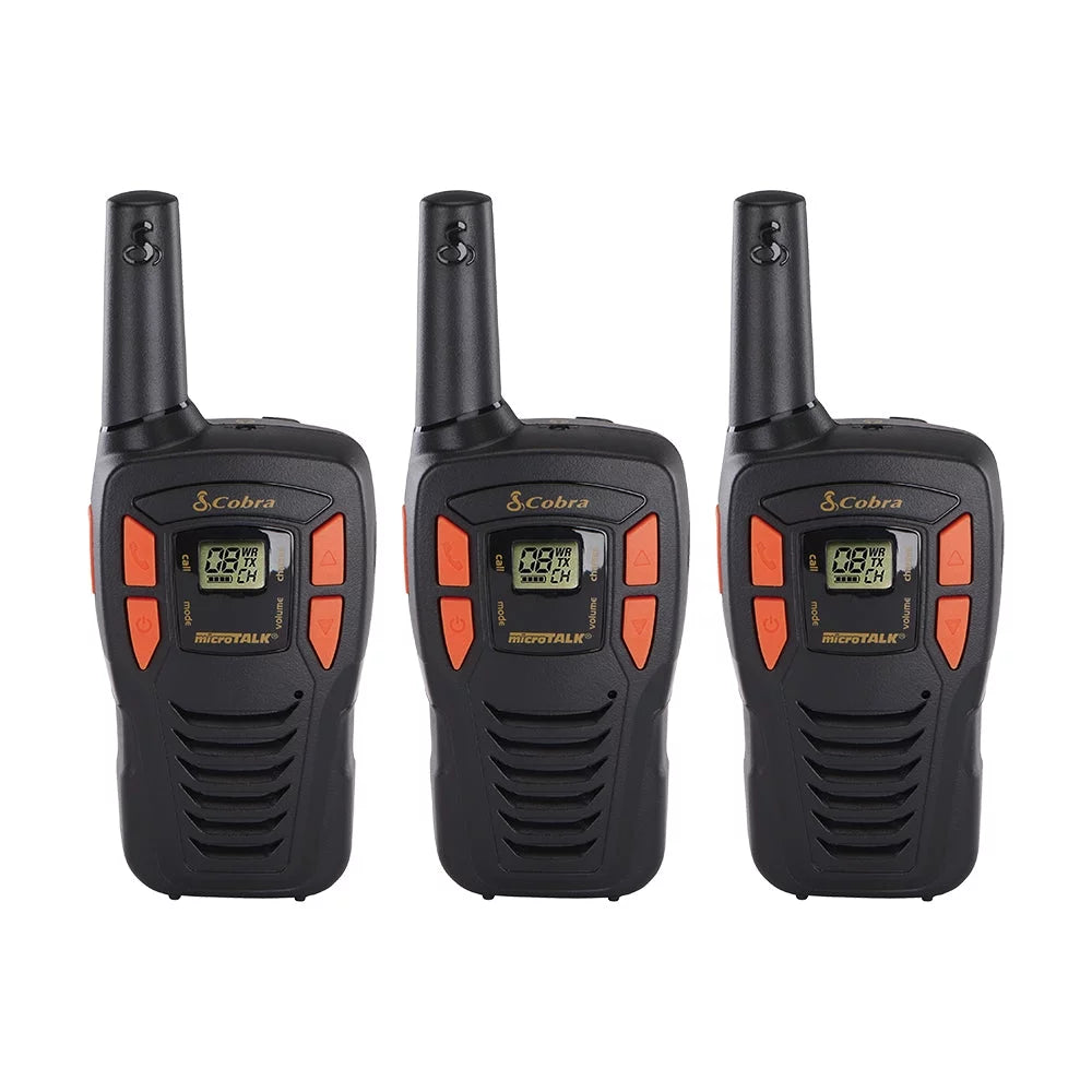 Cobra  Compact Walkie Talkies for Adults - Rechargeable, Lightweight, 22 Channels, Long Range 16-Mile Two-Way Radio Set
