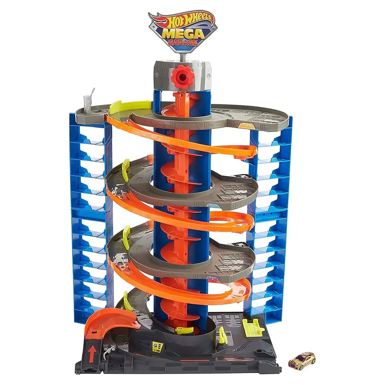 Hot Wheels City Mega Garage Playset with Storage for Over 60 Cars, Ages 4+