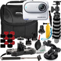 Ultimaxx Advanced Insta360  3 Action Camera Bundle (64GB) - Includes: 1/4” Screw Adapter for Action Cam Mounts, Mini Metal Dolly & More (25pc Bundle)