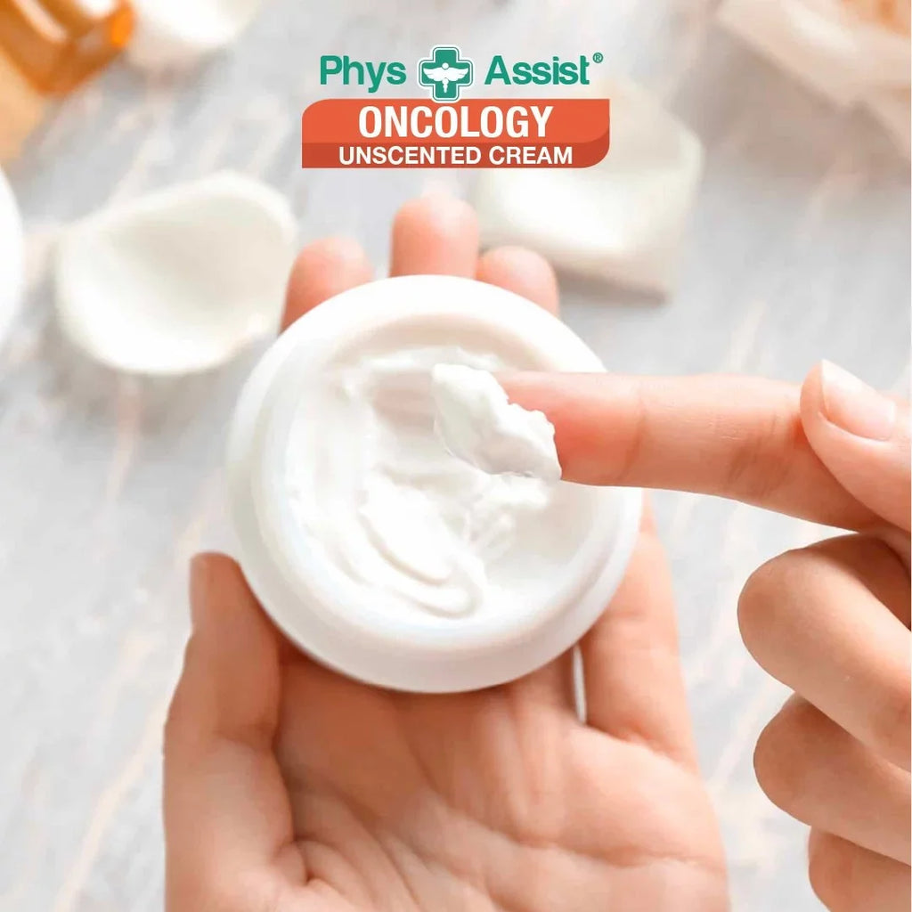 PhysAssist Oncology Unscented Glycerin skin therapy cream. Before and after radiation and chemo treatments. 4 oz