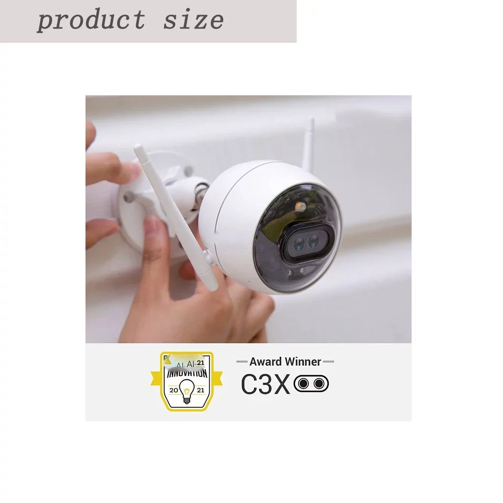 Outdoor Security Camera Dual Lens 1080P, Excellent Color Night Vision, Active Light & Siren Alarm with  Motion Detection, Weather Proof, Two-way Talk, the First Dual Lens Security Camera()