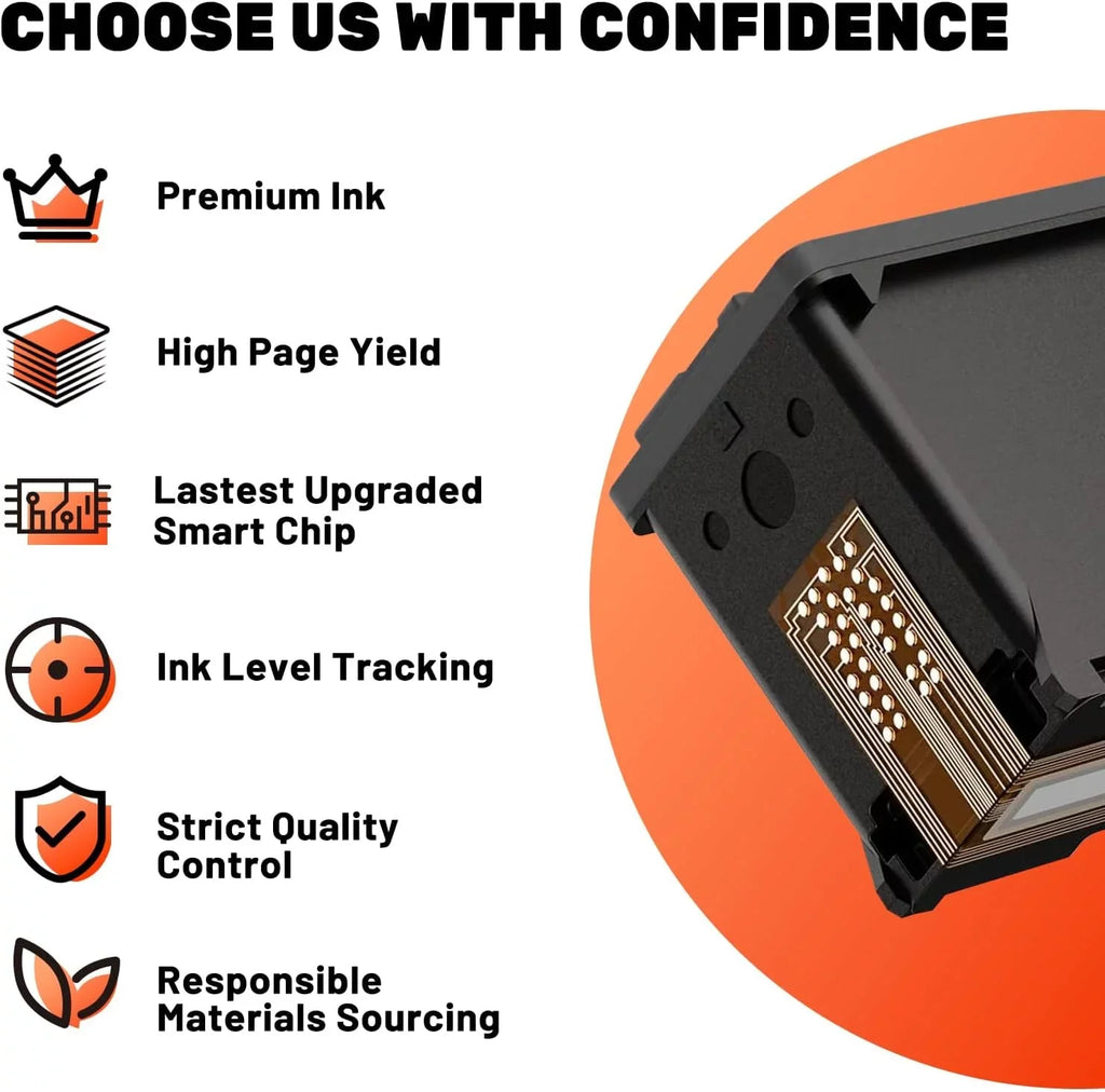 62XL Ink Cartridge Replacement for  62  for Envy 5660 7645 7640 5642 5643 5640 OfficeJet 250 5740 200 5746