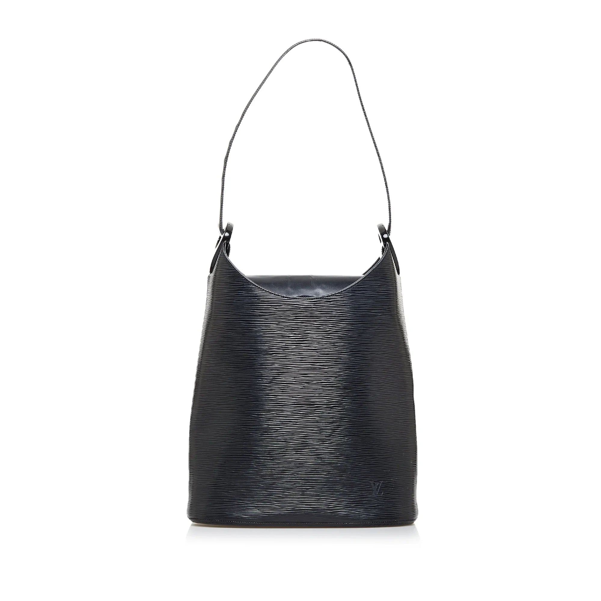 Pre-Owned Authenticated Louis Vuitton Epi Sac Verseau Leather Black Shoulder Bag Unisex (Fair)