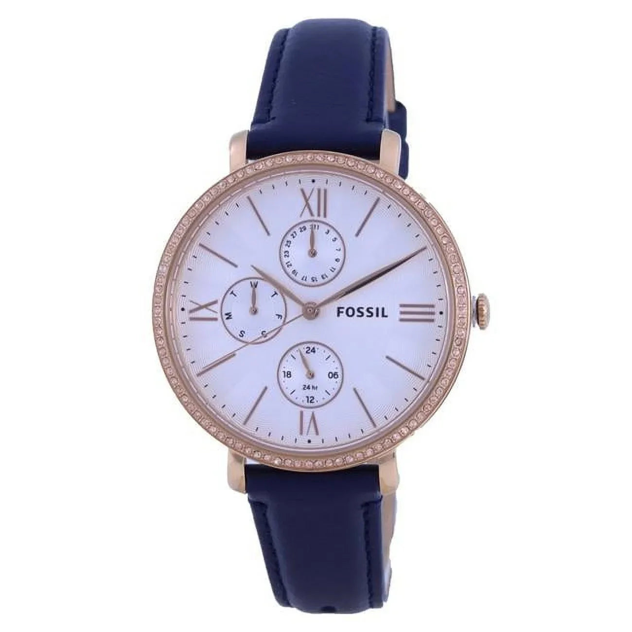 Fossil Jacqueline Multi-Function Quartz Crystal Silver Dial Ladies Watch