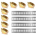 Cargo Mall  Track Shelving Kit - 12 Pieces: 5 ft Galvanized  Track Rails &  Track Wood Beam Sockets